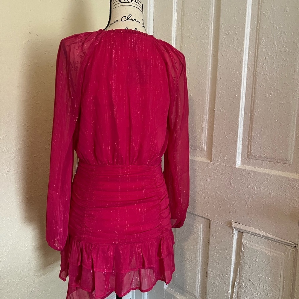 Metallic Threaded Ruffle Skirt Dress - 100% Exclusive NWT - Picture 6 of 9